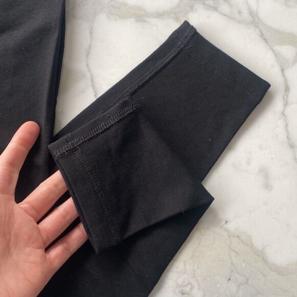 Maternity Leggings Black French Terry Size XS Full Length Thick! - Picture 7 of 10